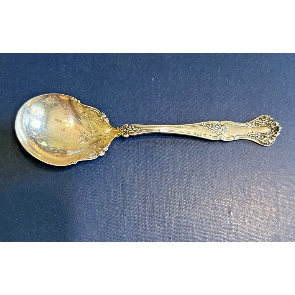 VTG 1847 Rogers Bros XS Triple Grape Pattern Silver Plate Spoon 6"